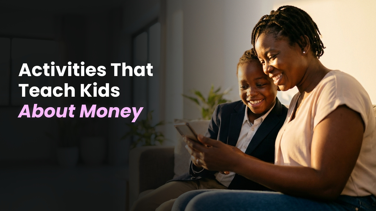 Fido blog banner for Everyday Activities That Teach Kids About Money