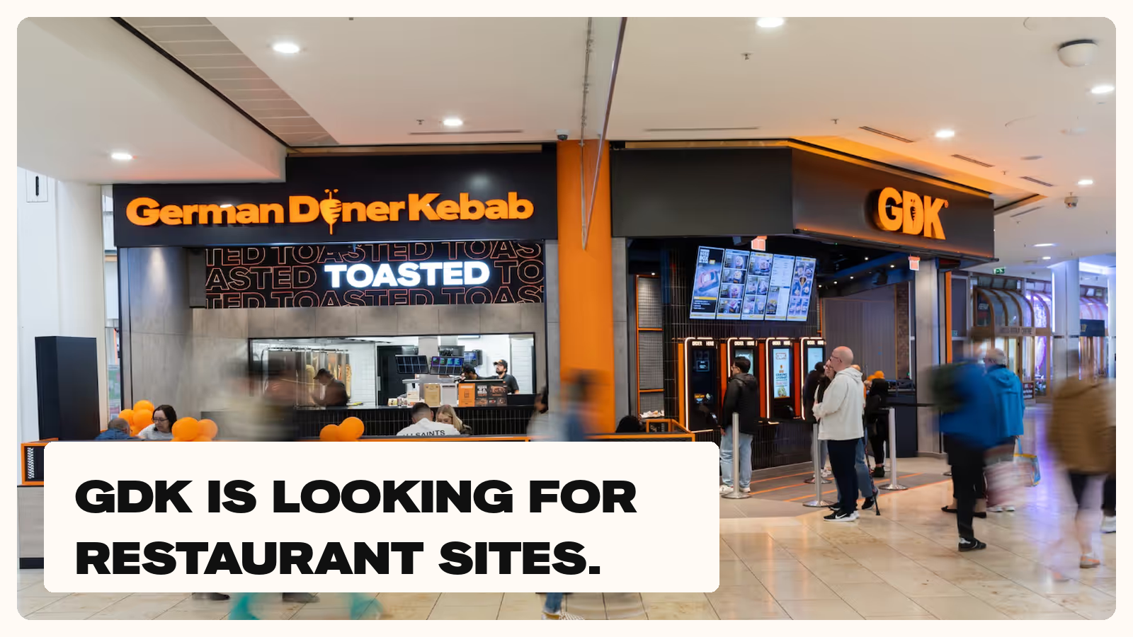 GDK is looking for restaurant sites. German Doner Kebab storefront.