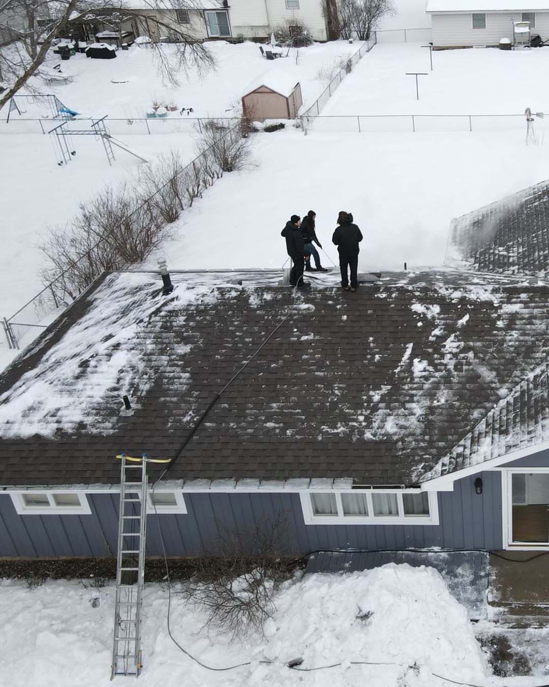 Ice Dam Removal Service in motion