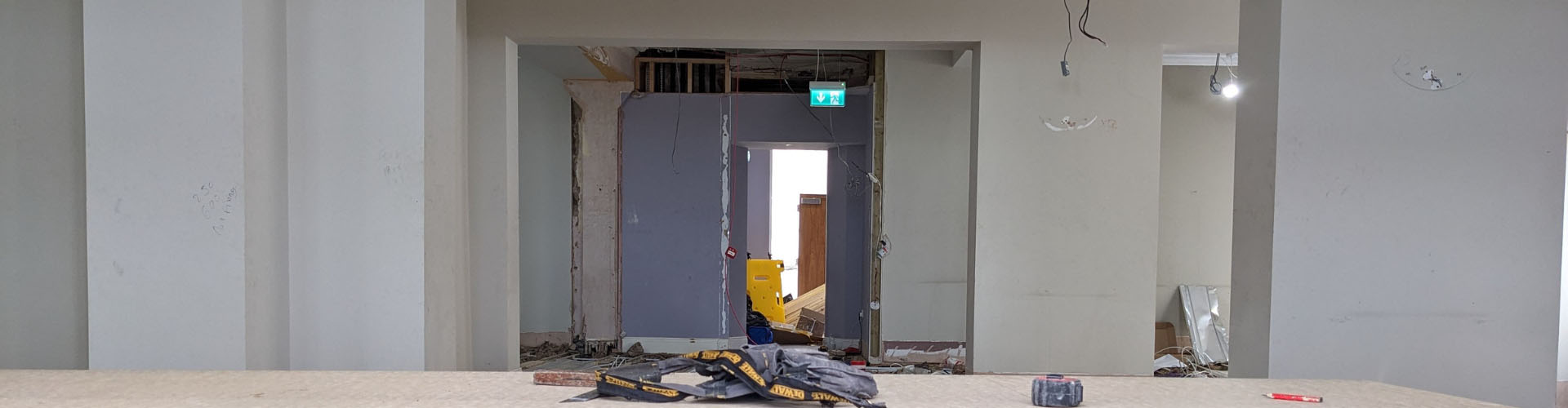 The ground floor of The Esplanade hotel under construction