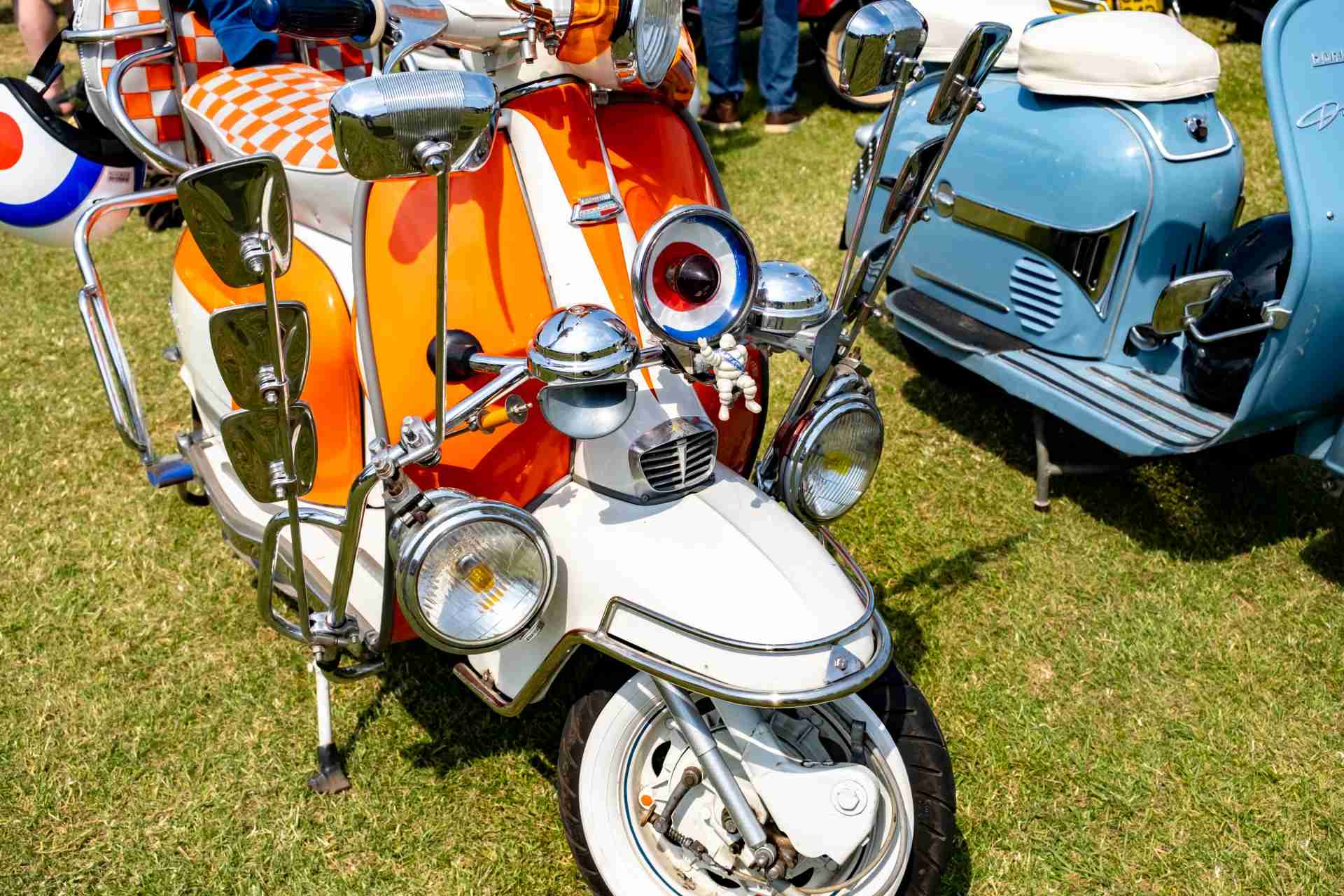 Scooters at the National Scooter Rally in Llandudno