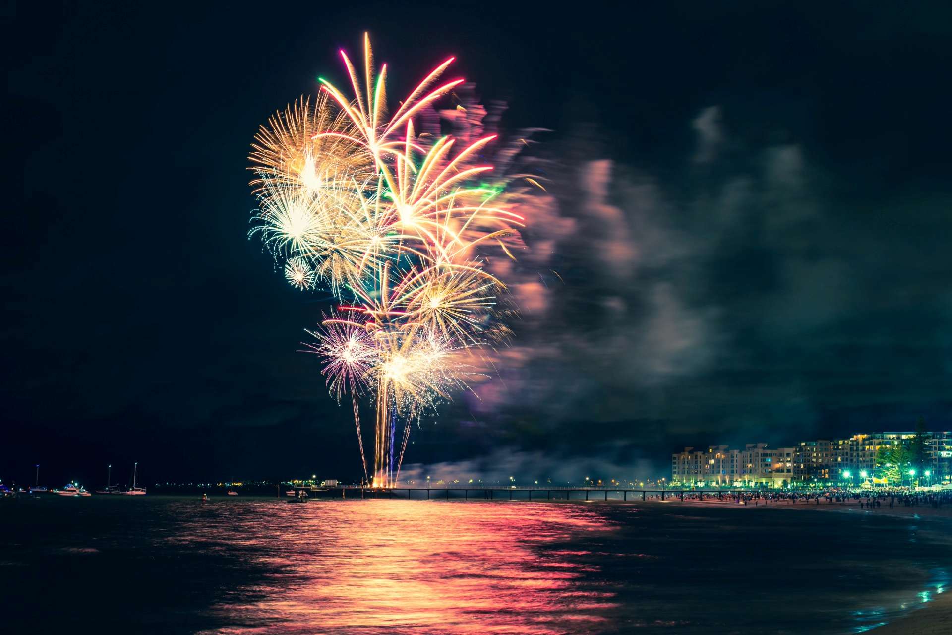 Llandudno fireworks display 2026 over the bay