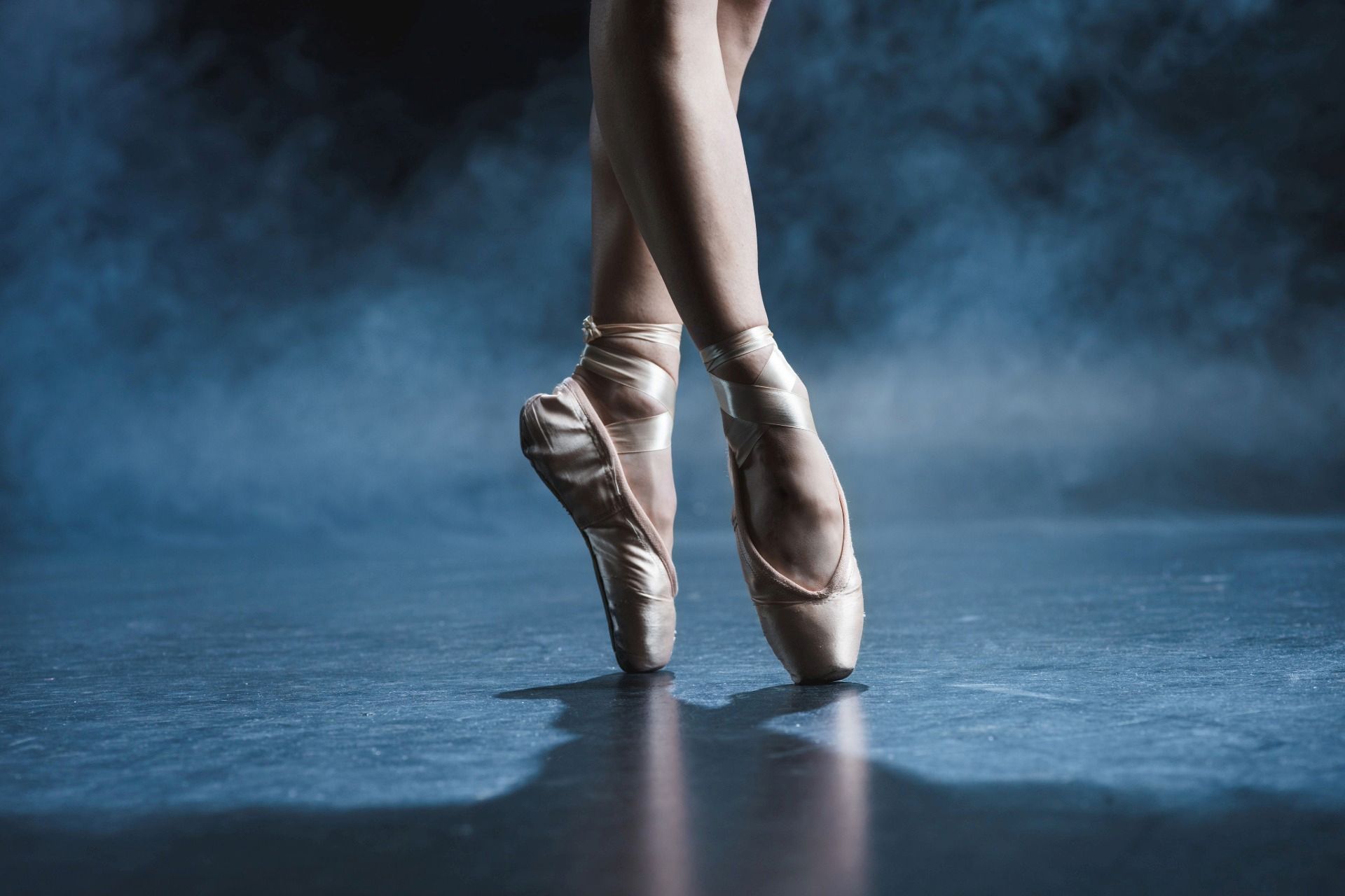 Close up of ballet shoes