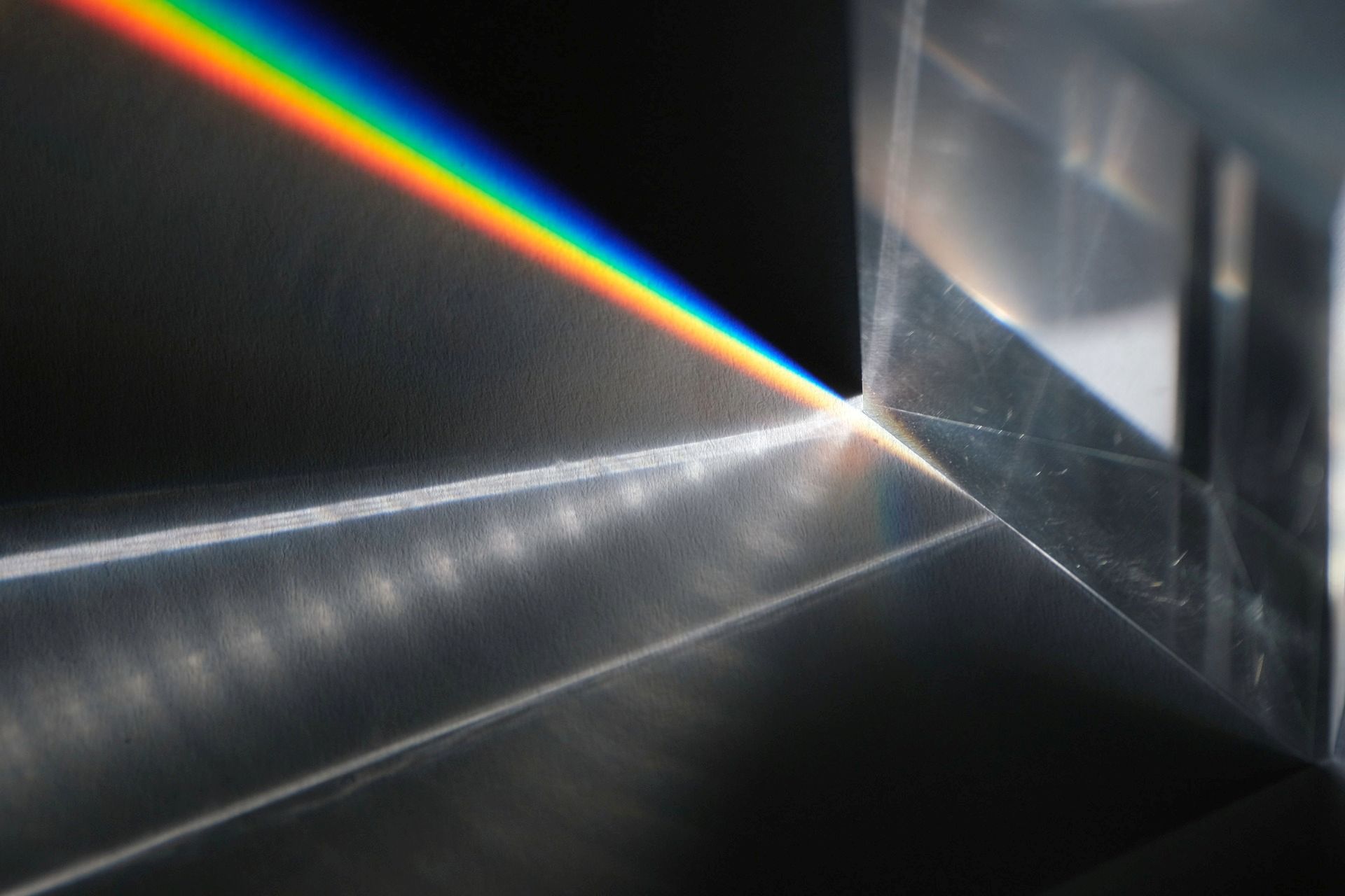 Light reflecting off a prism