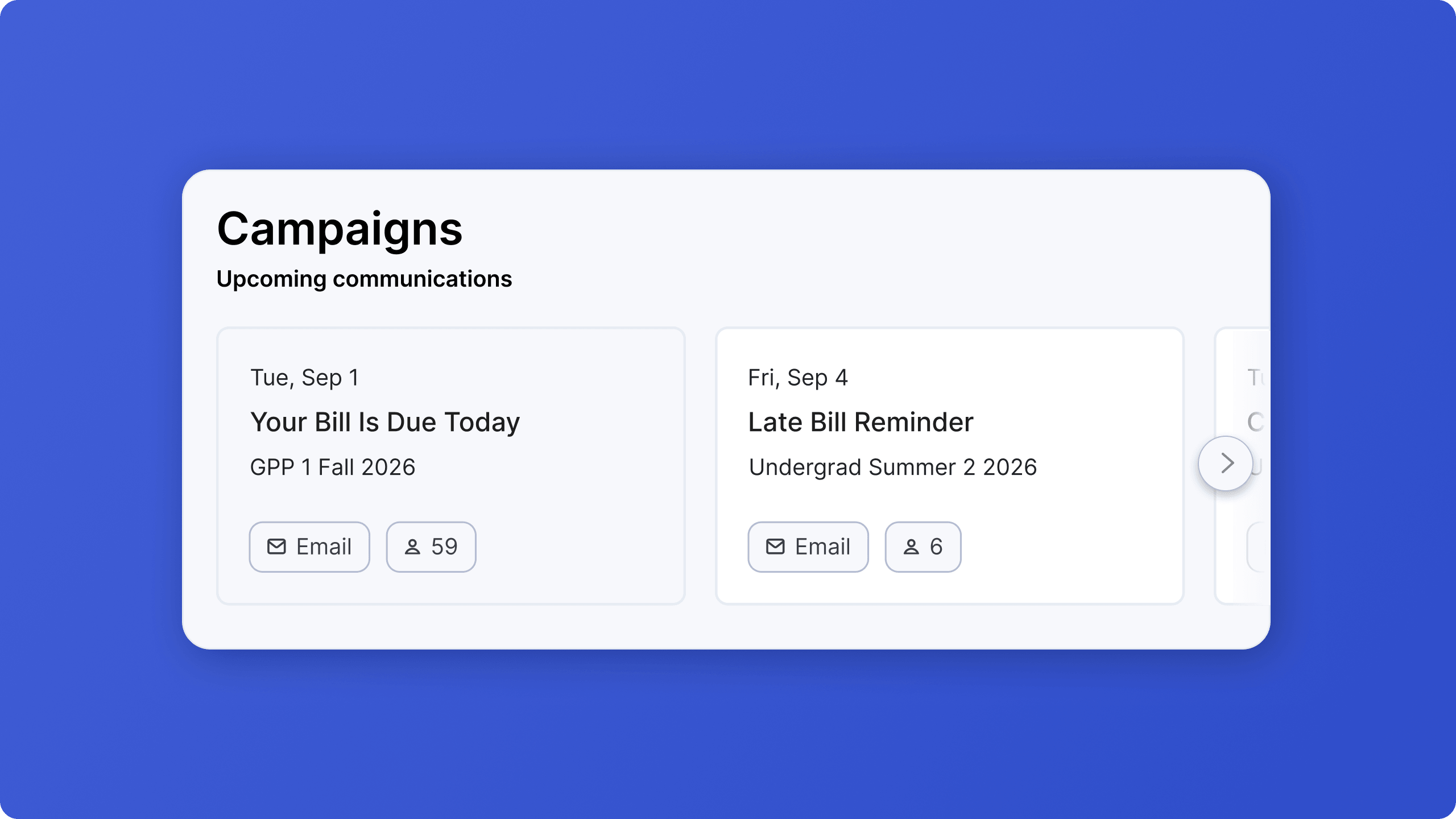 Campaigns Carousel