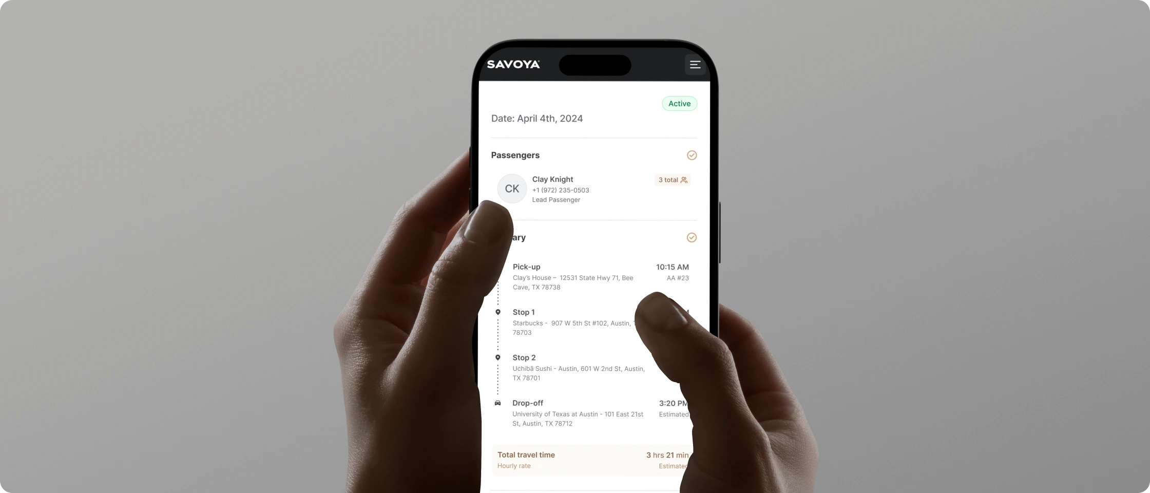 Savoya Core Mobile App