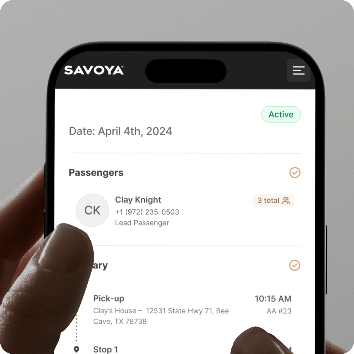Savoya Core Mobile App
