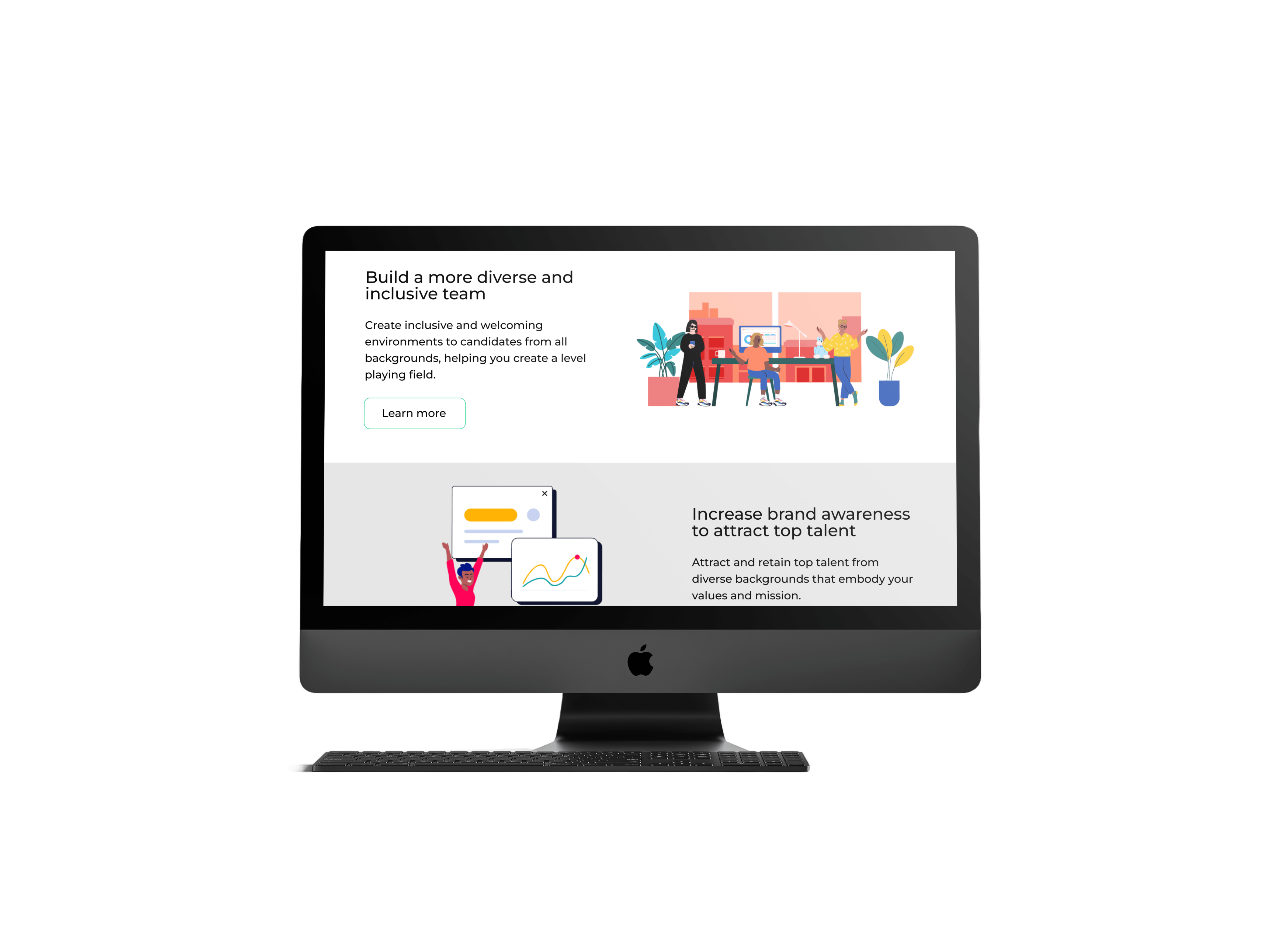 Redesigned landing page