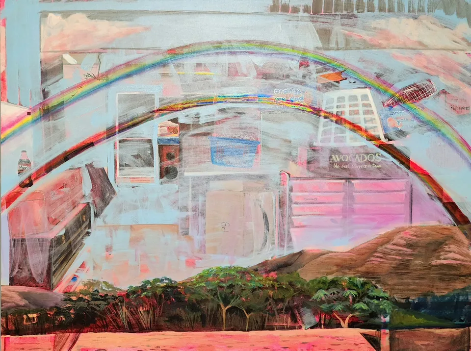 Double Ended Diligence of a Hoarder In Hawaii Rainbow by Dannah Mari Hidalgo