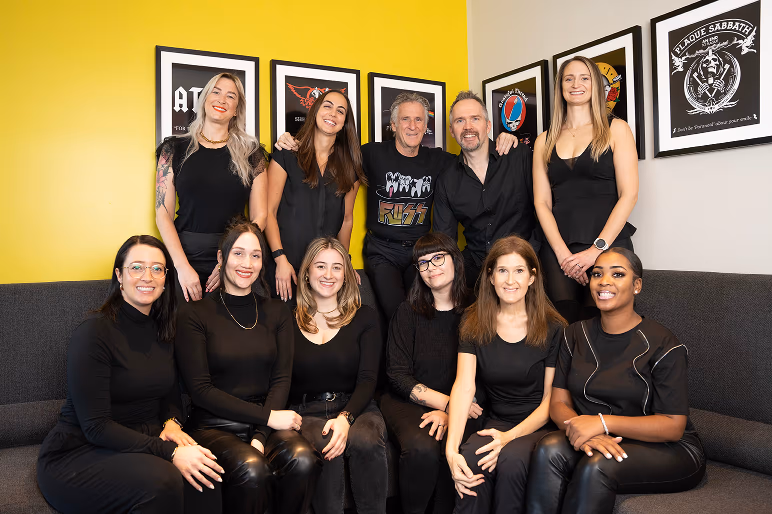 Our dental awesome Always There Dental Care team together in the waiting room