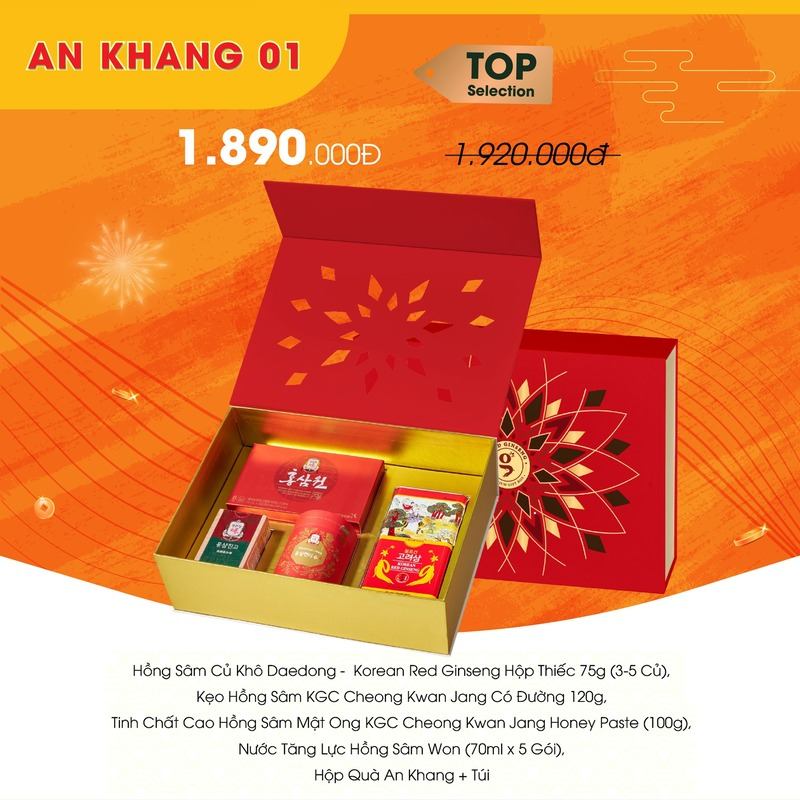 hộp quà tết sâm 