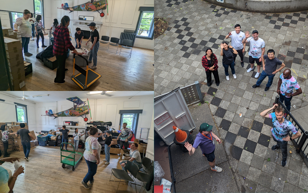 A collage of people in a roomAI-generated content may be incorrect., Picture