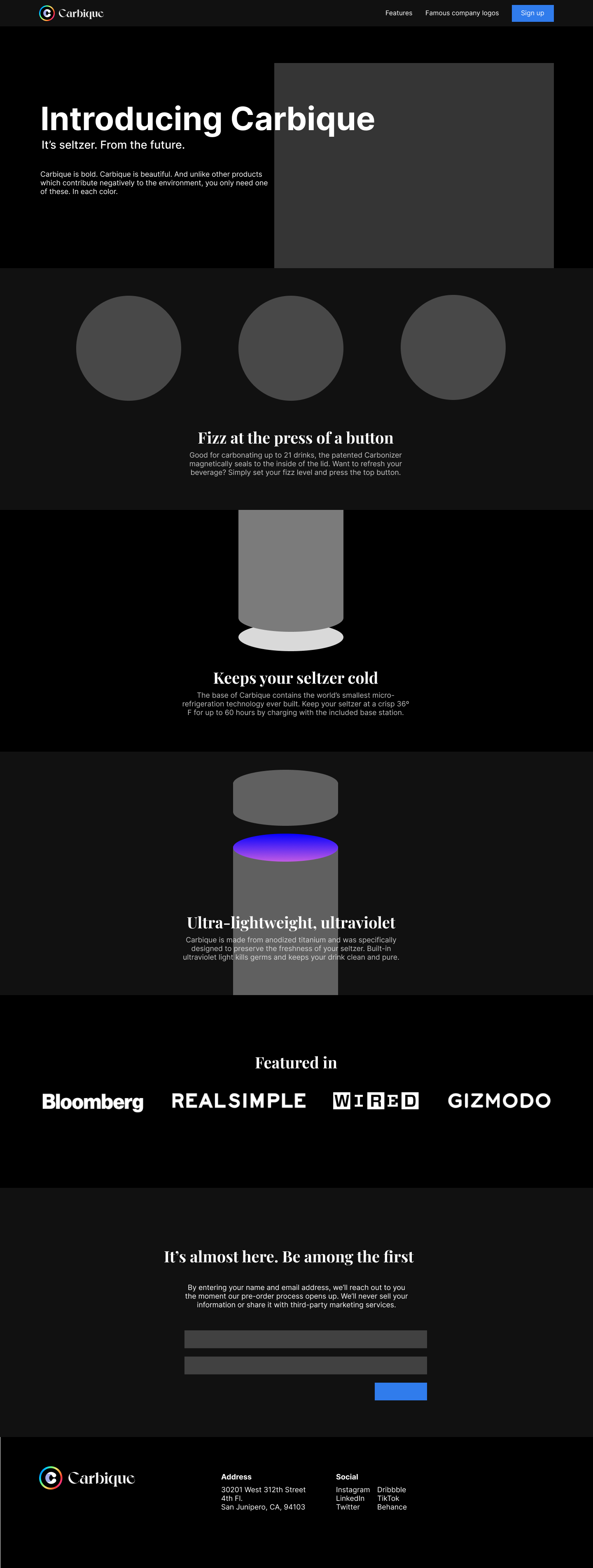 A screenshot of web page