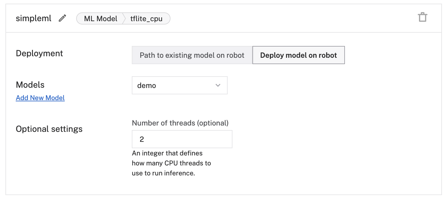 Configuring the ML Model service in Viam