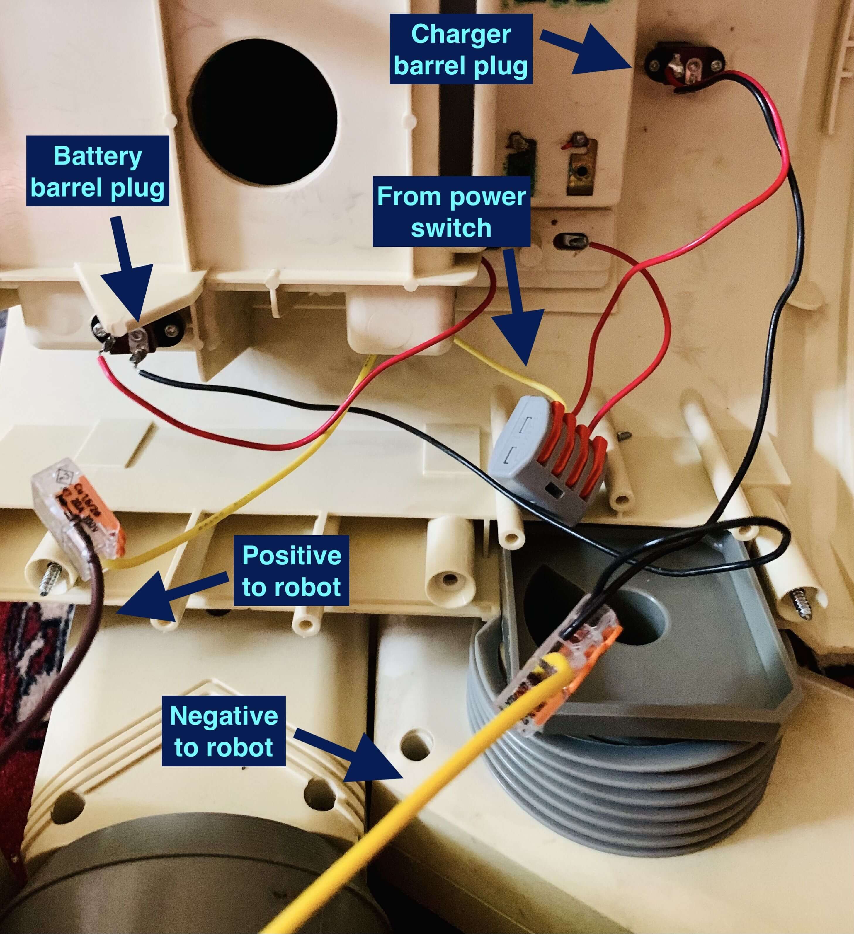 Omnibot MAIV power wiring.