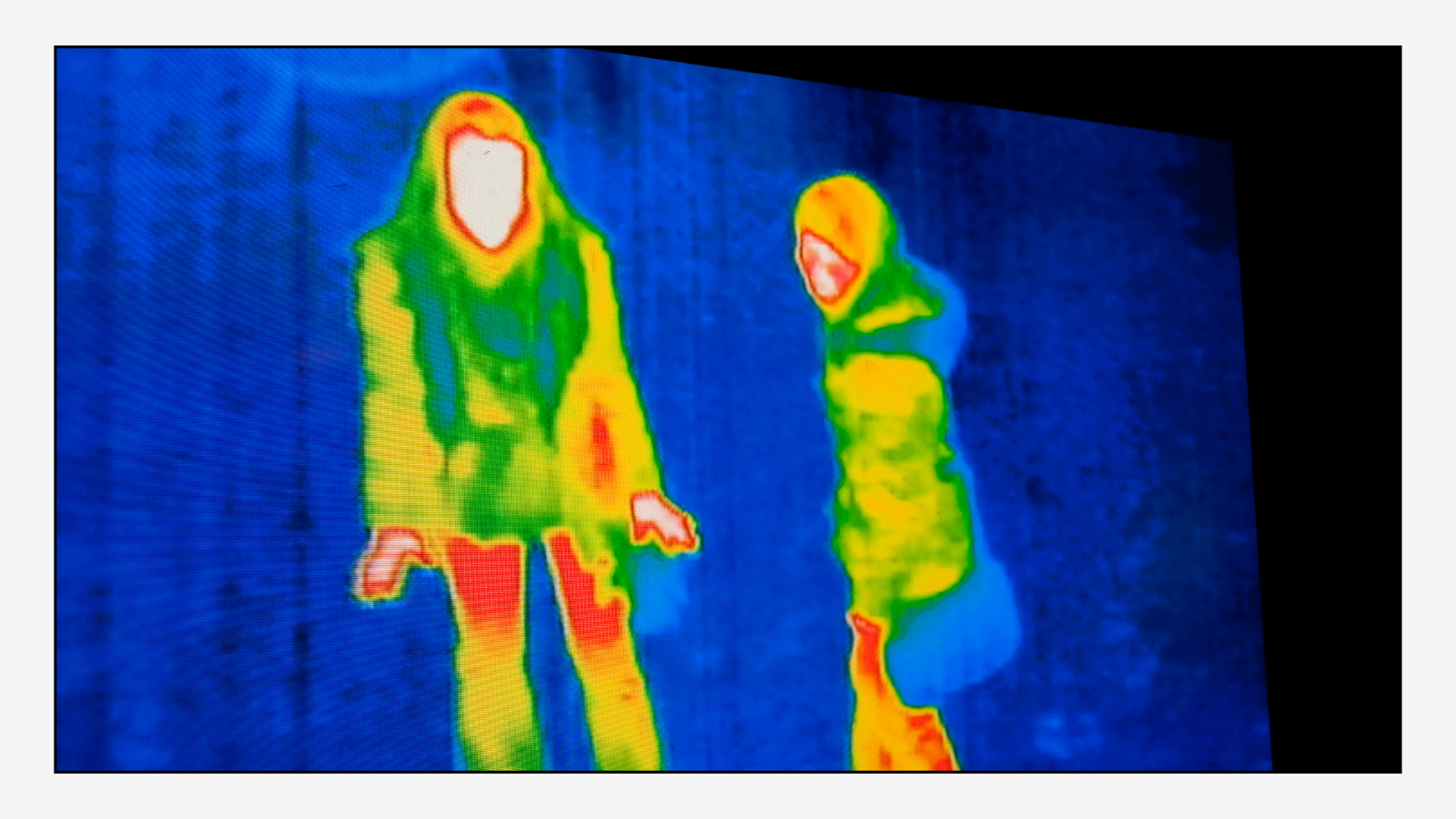 An example of how thermal cameras struggle to identify who is who. 