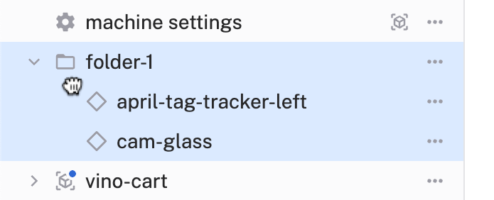 Organize and customize your machine builder sidebar with drag-and-drop reordering for cleaner navigation on Viam.
