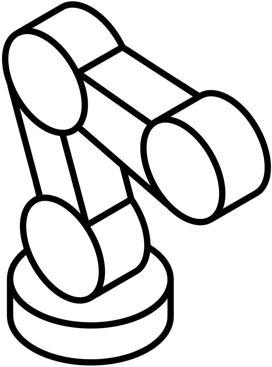 An icon of a robotic arm
