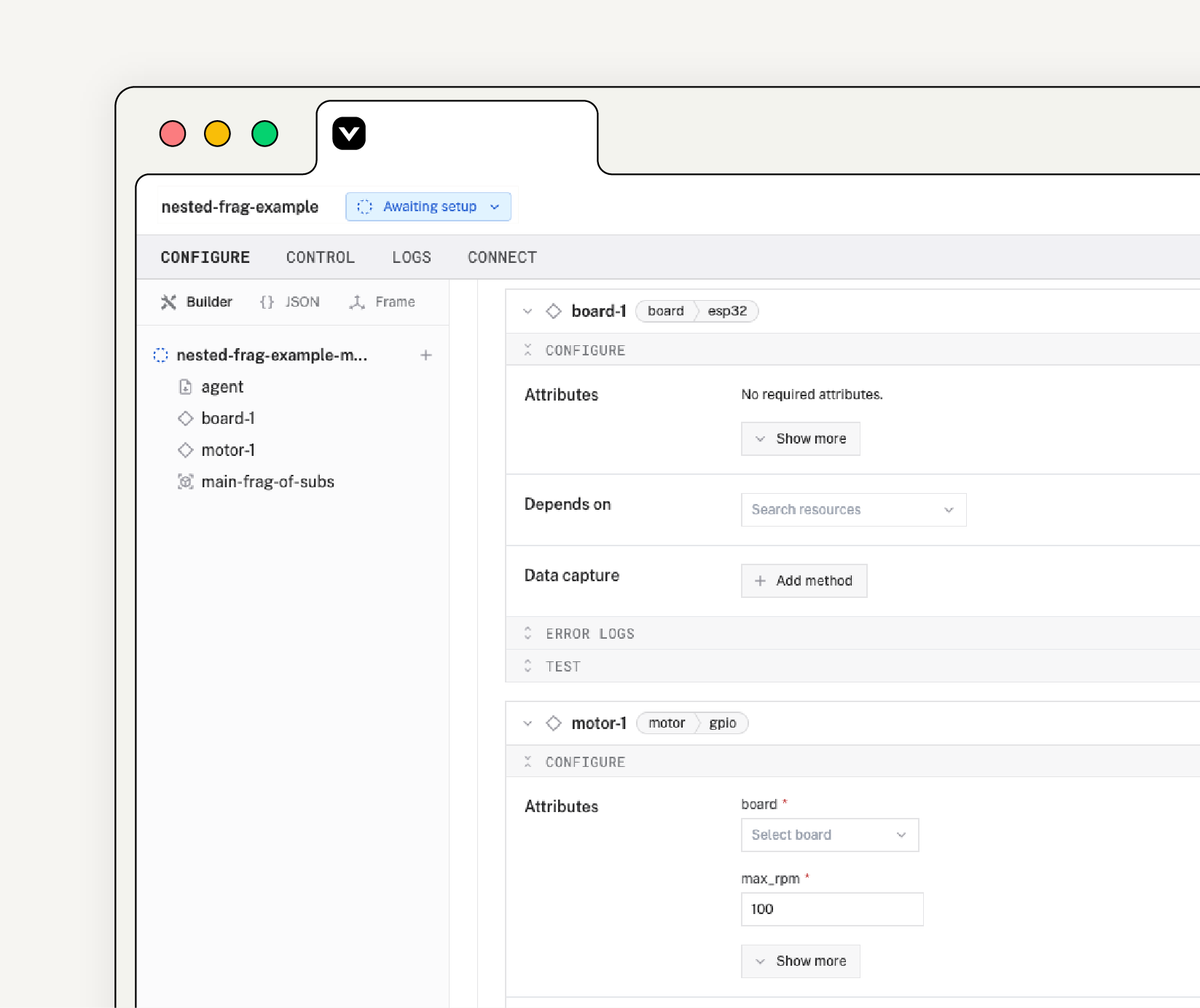 A screenshot of the Viam platform