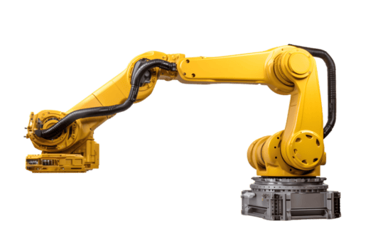 An industrial robot arm