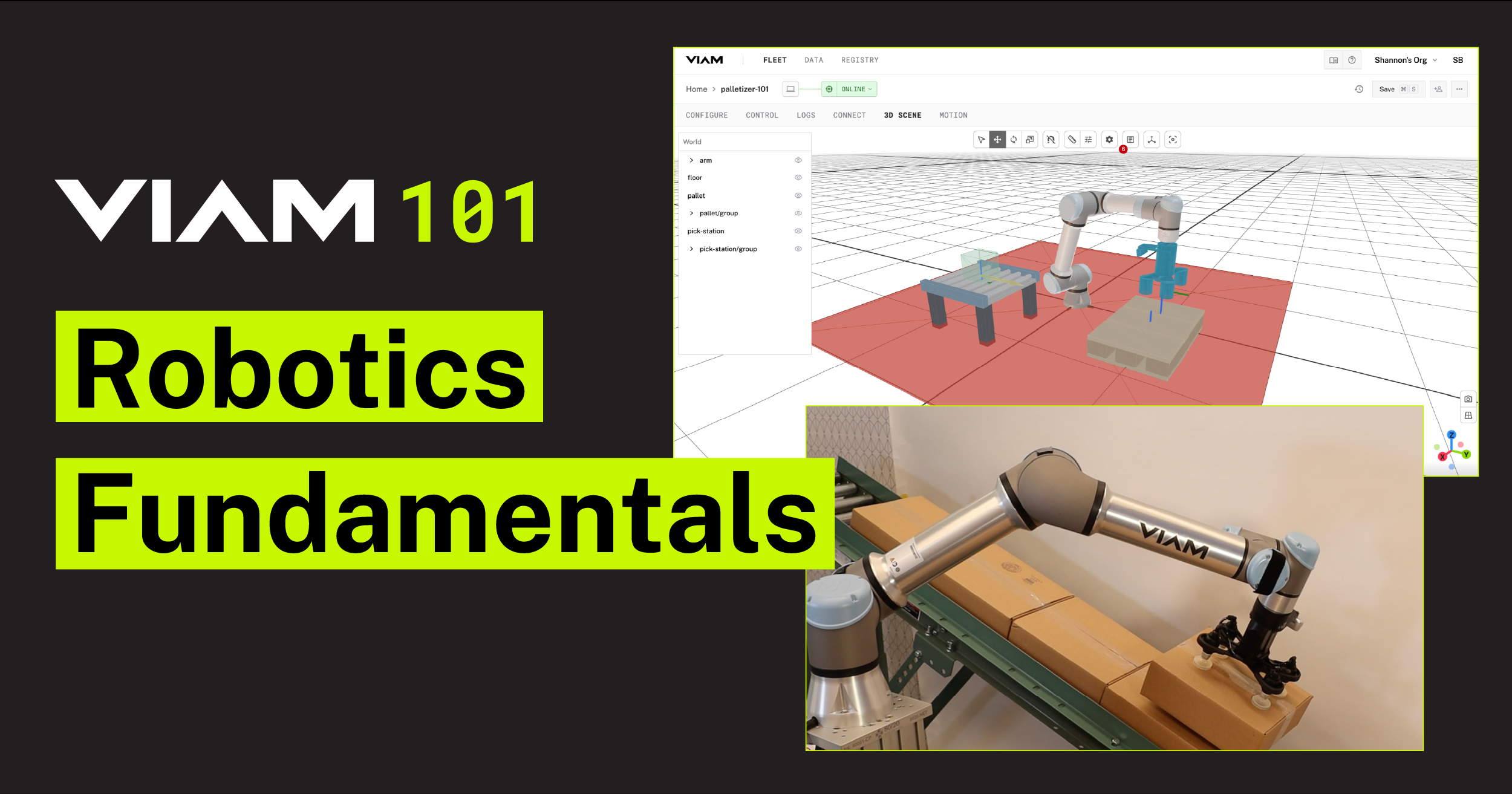 Viam 101 — Free 90-minute hands-on robotics course. Learn robot arm control, motion planning, and…