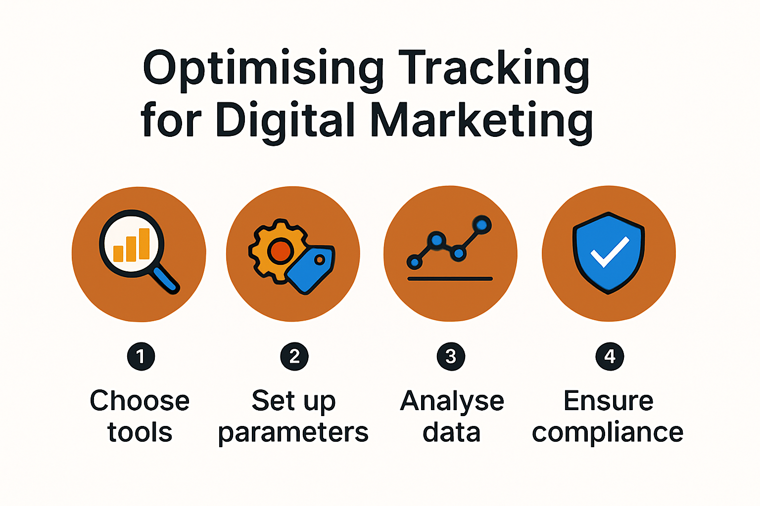 Step-by-step infographic on optimizing tracking strategies