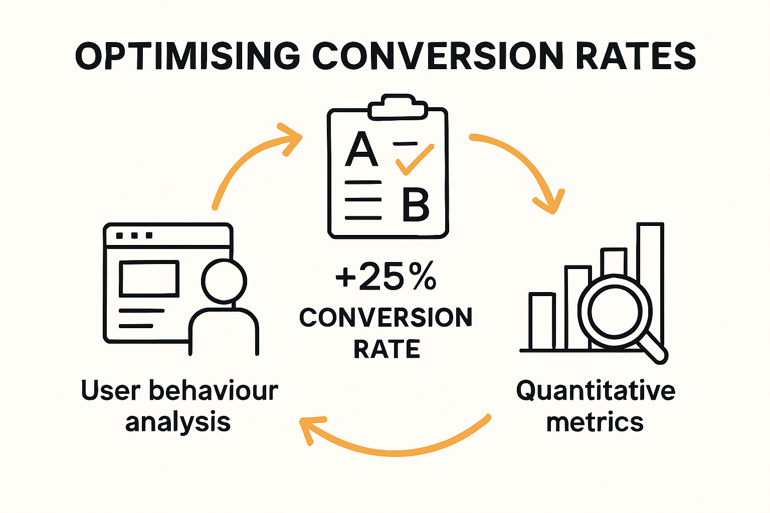 Infographic explaining conversion rate optimization steps