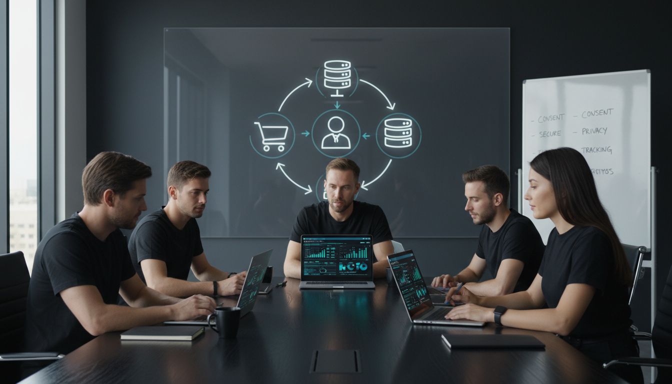 E-commerce team analyzing server-side data