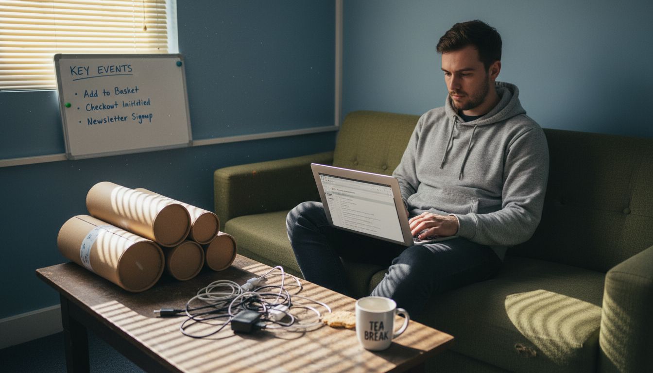 Person configuring e-commerce conversion events