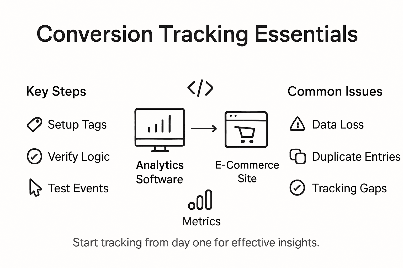 Infographic showing conversion tracking essentials