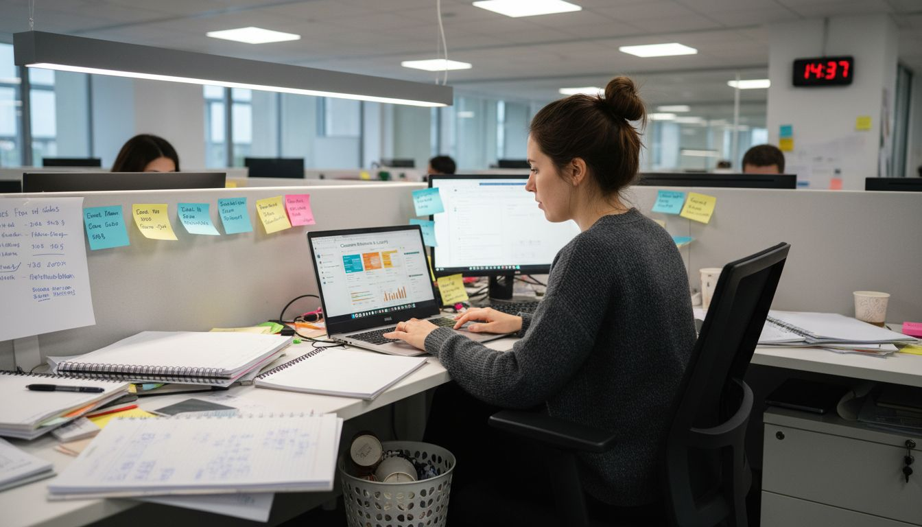 Ecommerce manager checking conversion dashboard