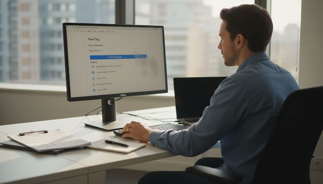 Marketer configuring event tracker in Tag Manager