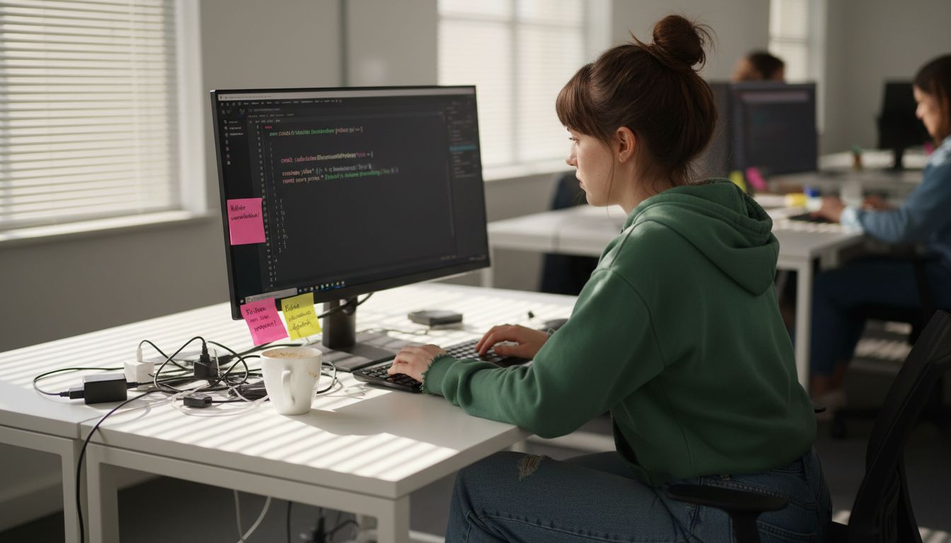 Developer entering JavaScript for data layers