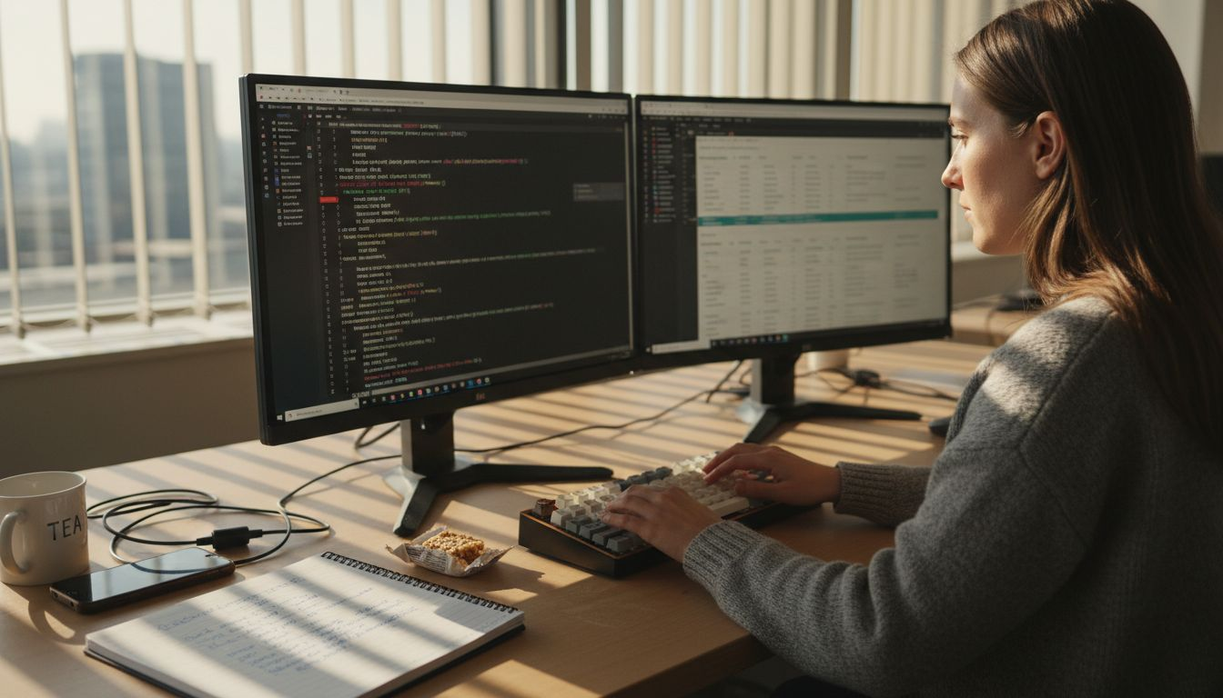 Developer working on server tagging scripts