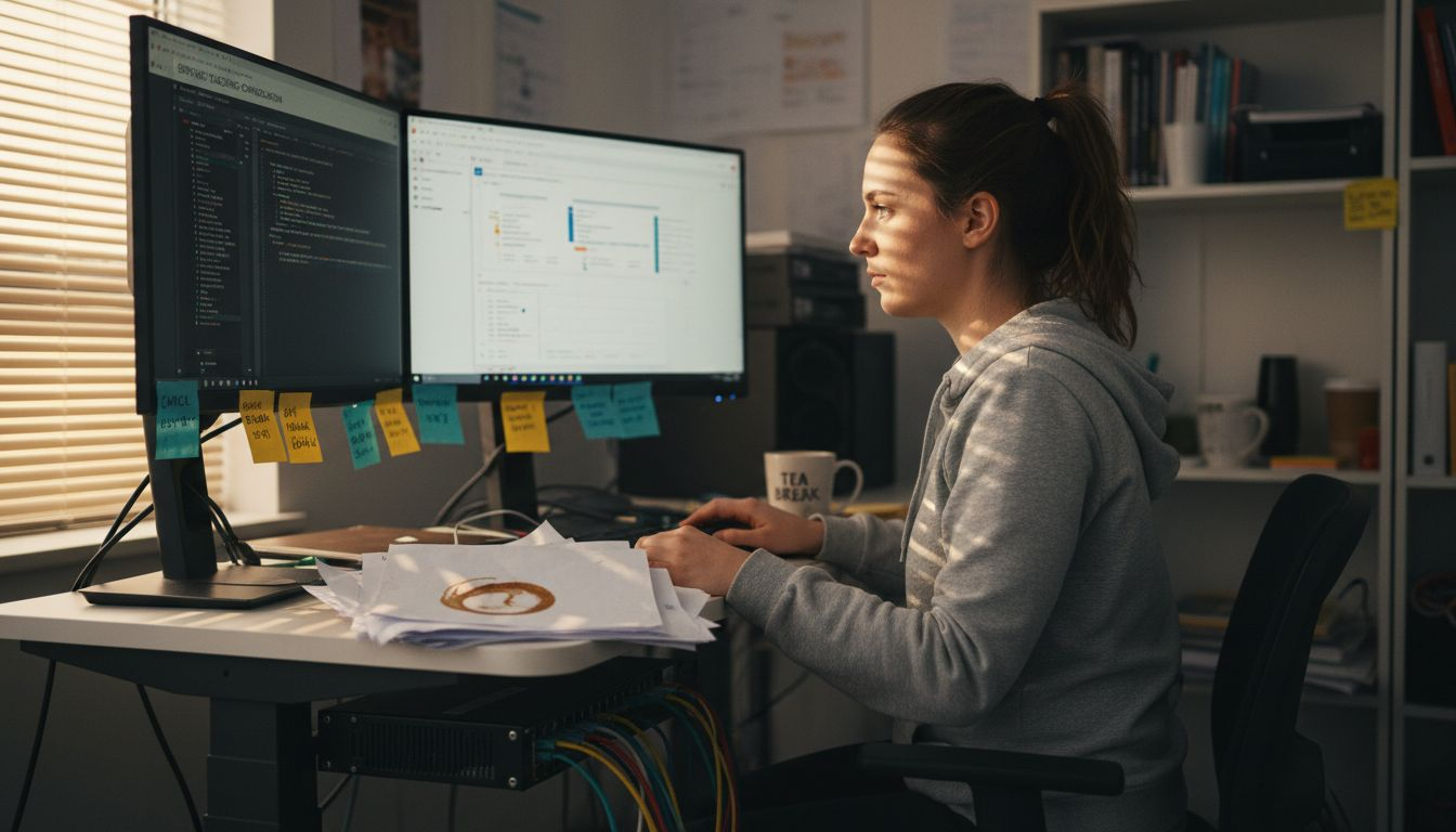 IT specialist configuring server-side tagging