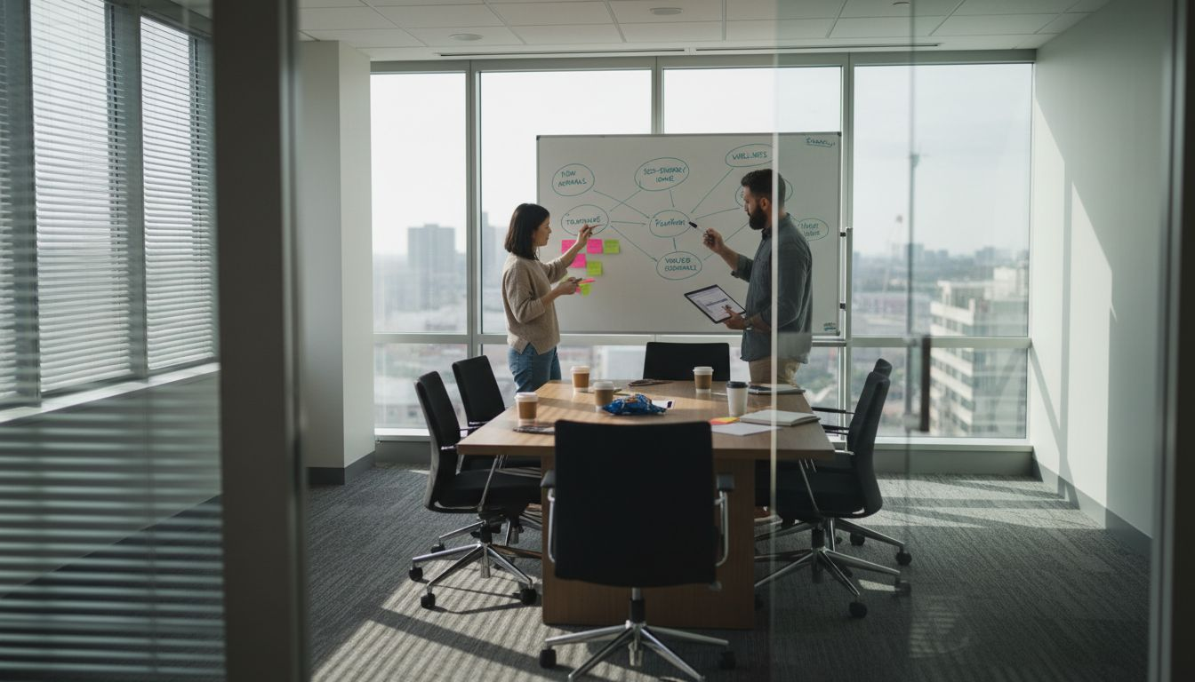 Team brainstorming ecommerce content ideas together