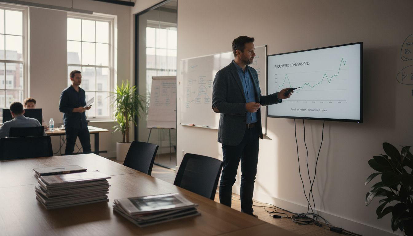 Manager reviewing server-side tagging results