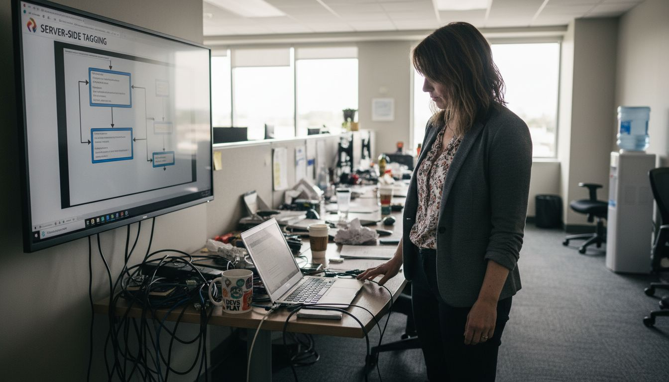 IT specialist sets up server-side tagging