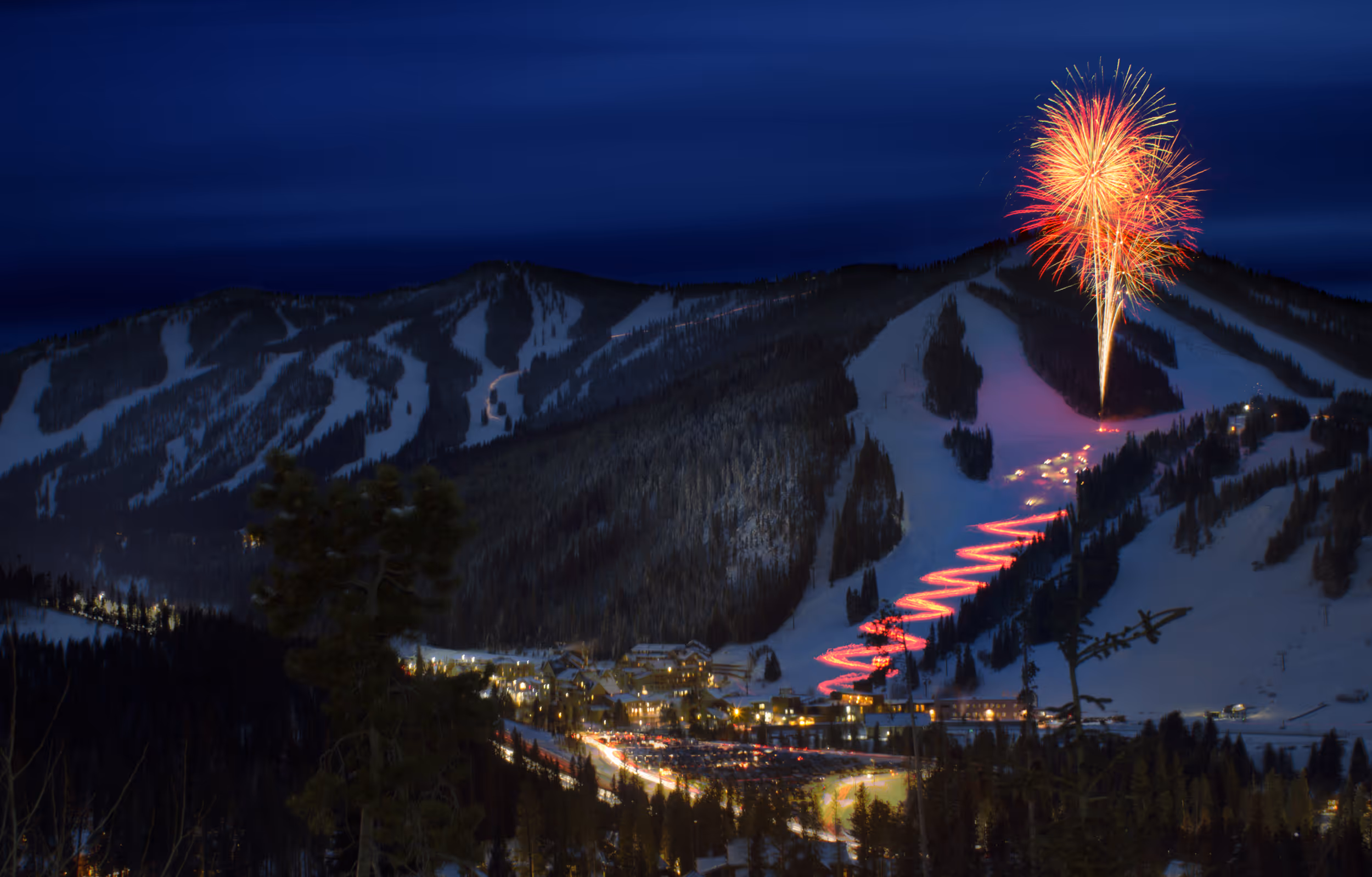 Fireworks above Winter Park 