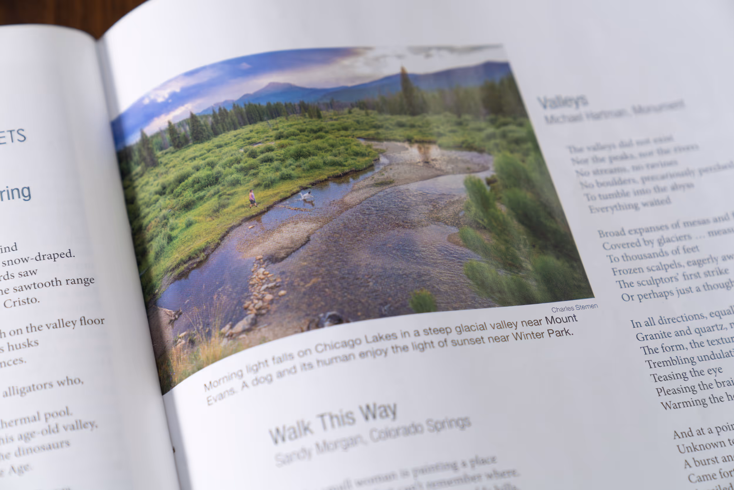 One of Charles Stemen Studios river landscape photos used in Colorado Life Magazine 