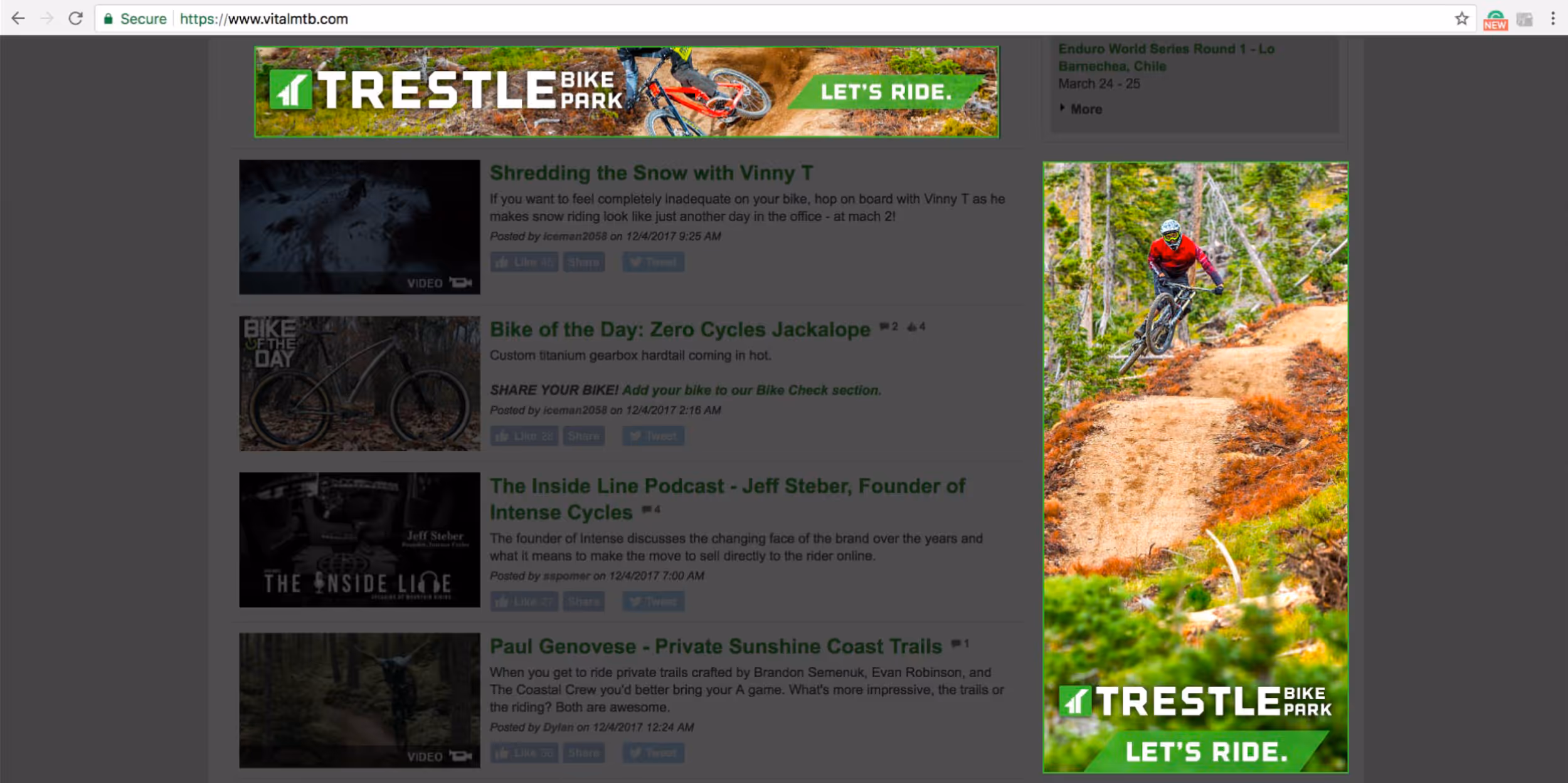 A screenshot showing the updated advertisement campaign