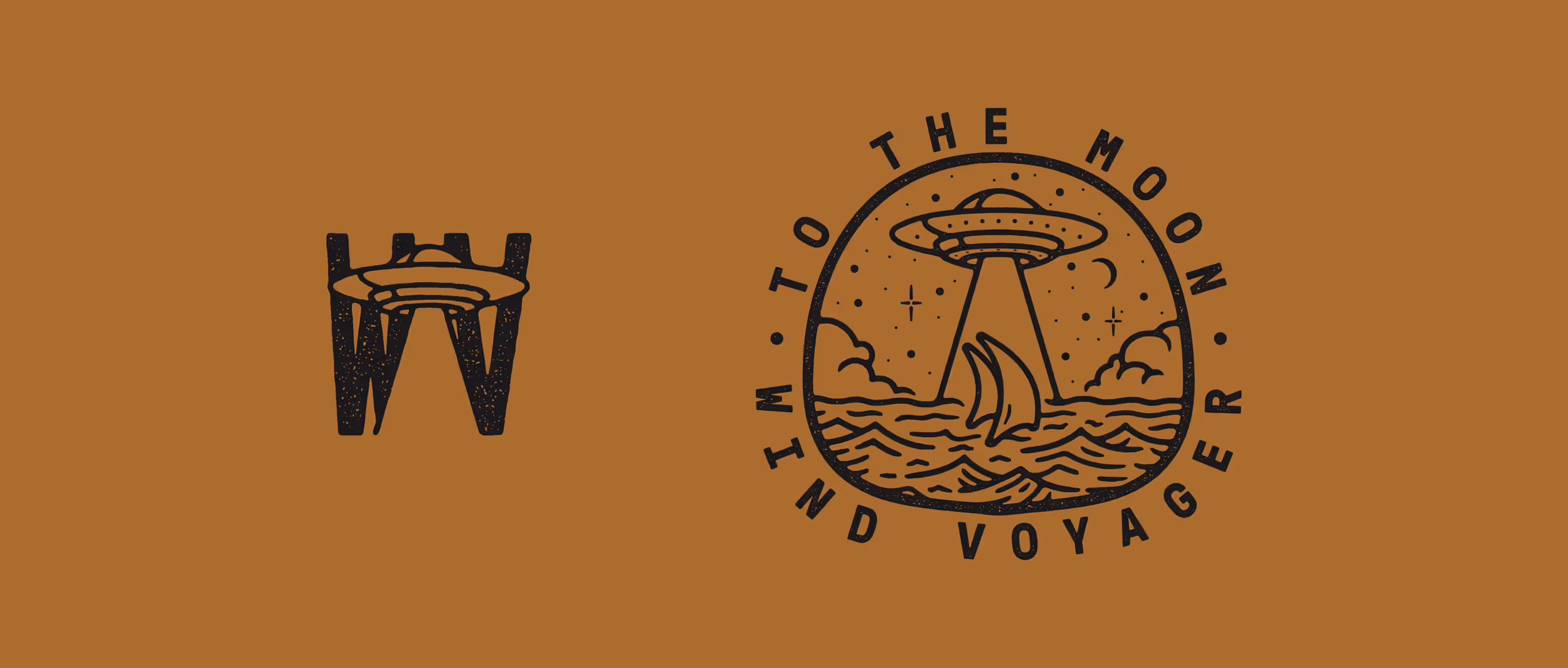 Wind voyager t-shirt graphic of a UFO beaming up some sailboats 