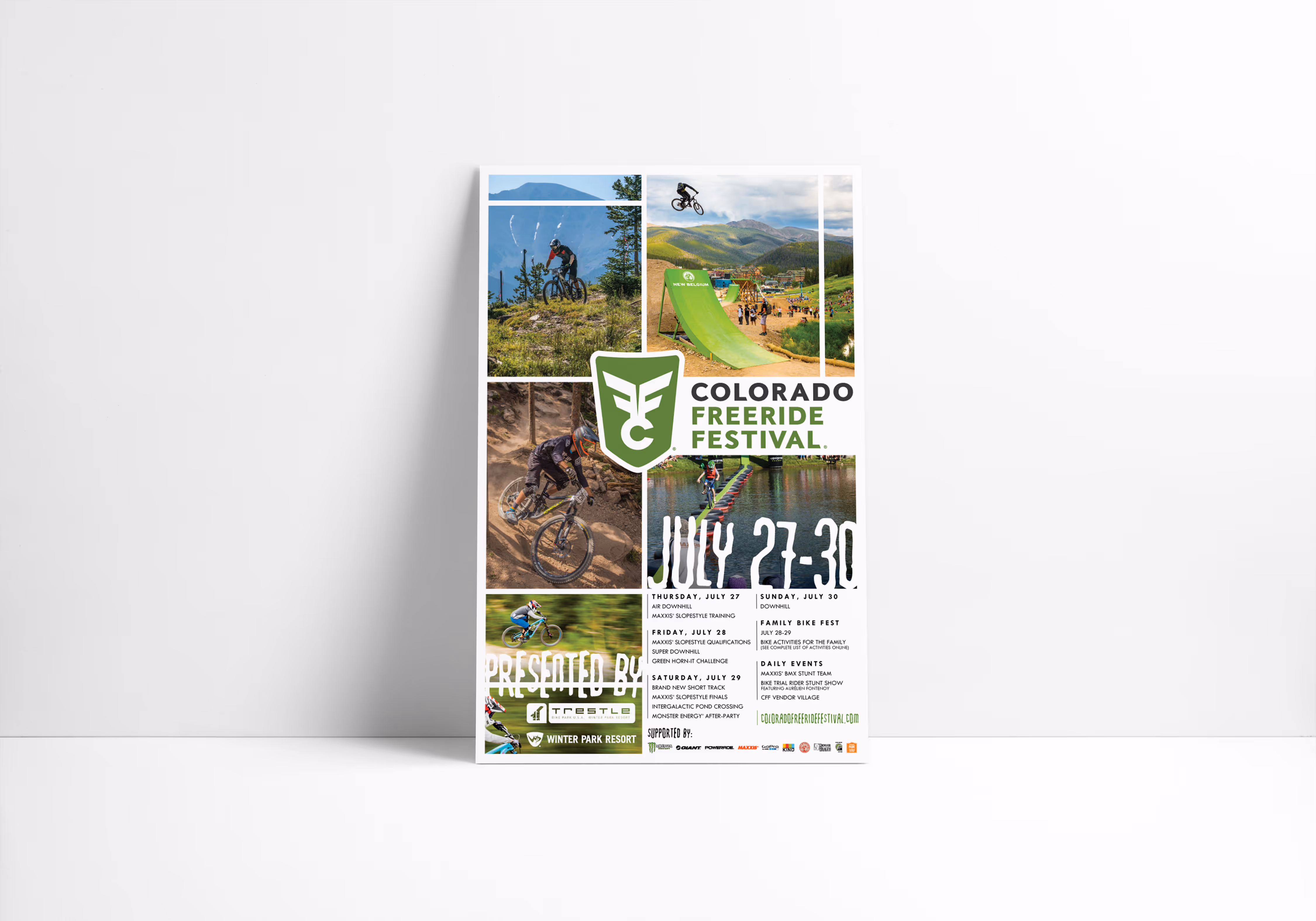 A flyer advertising the Colorado Freeride Festival 