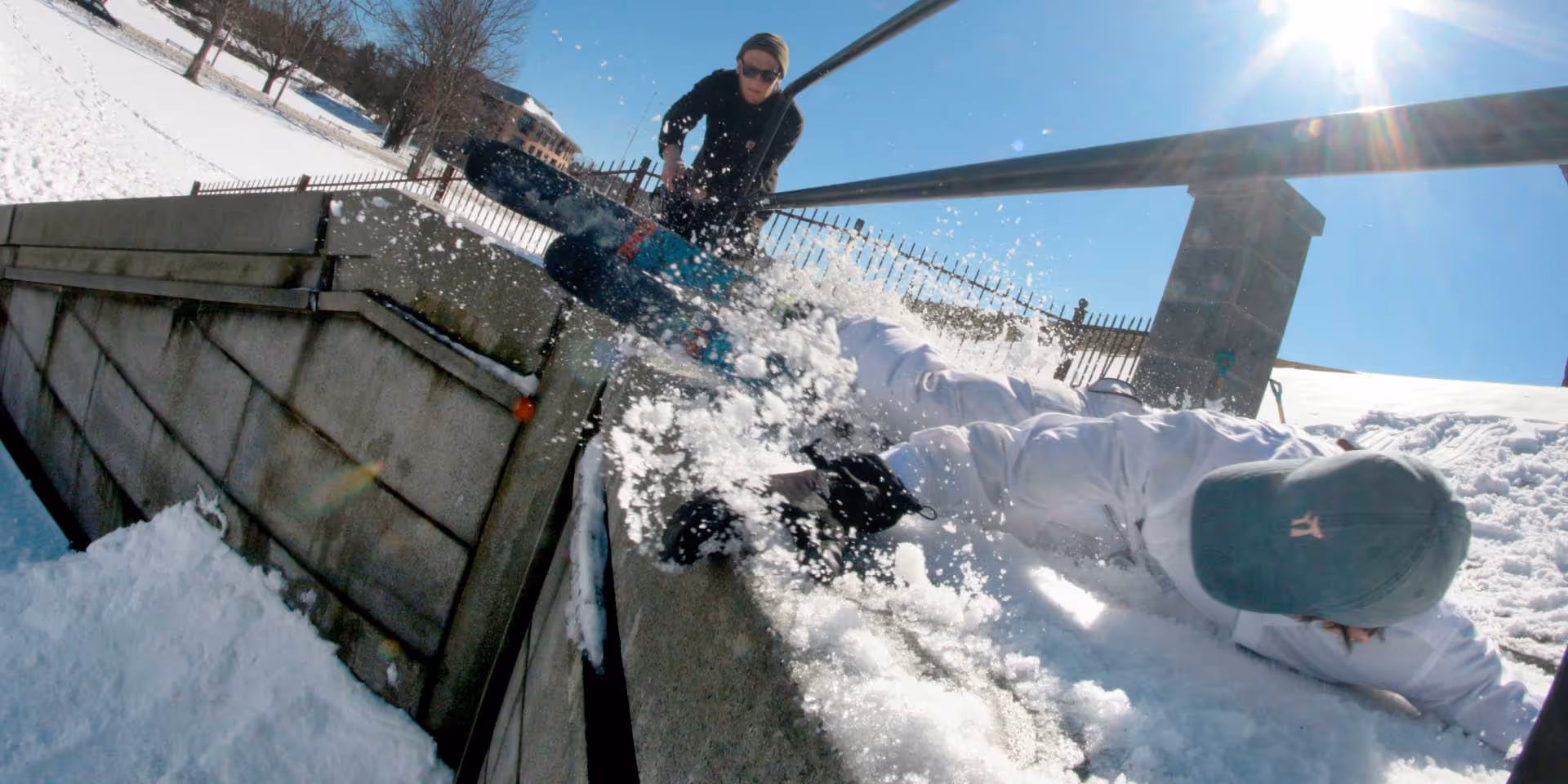 An action shot of a skier wearing the Stinger HG skis 