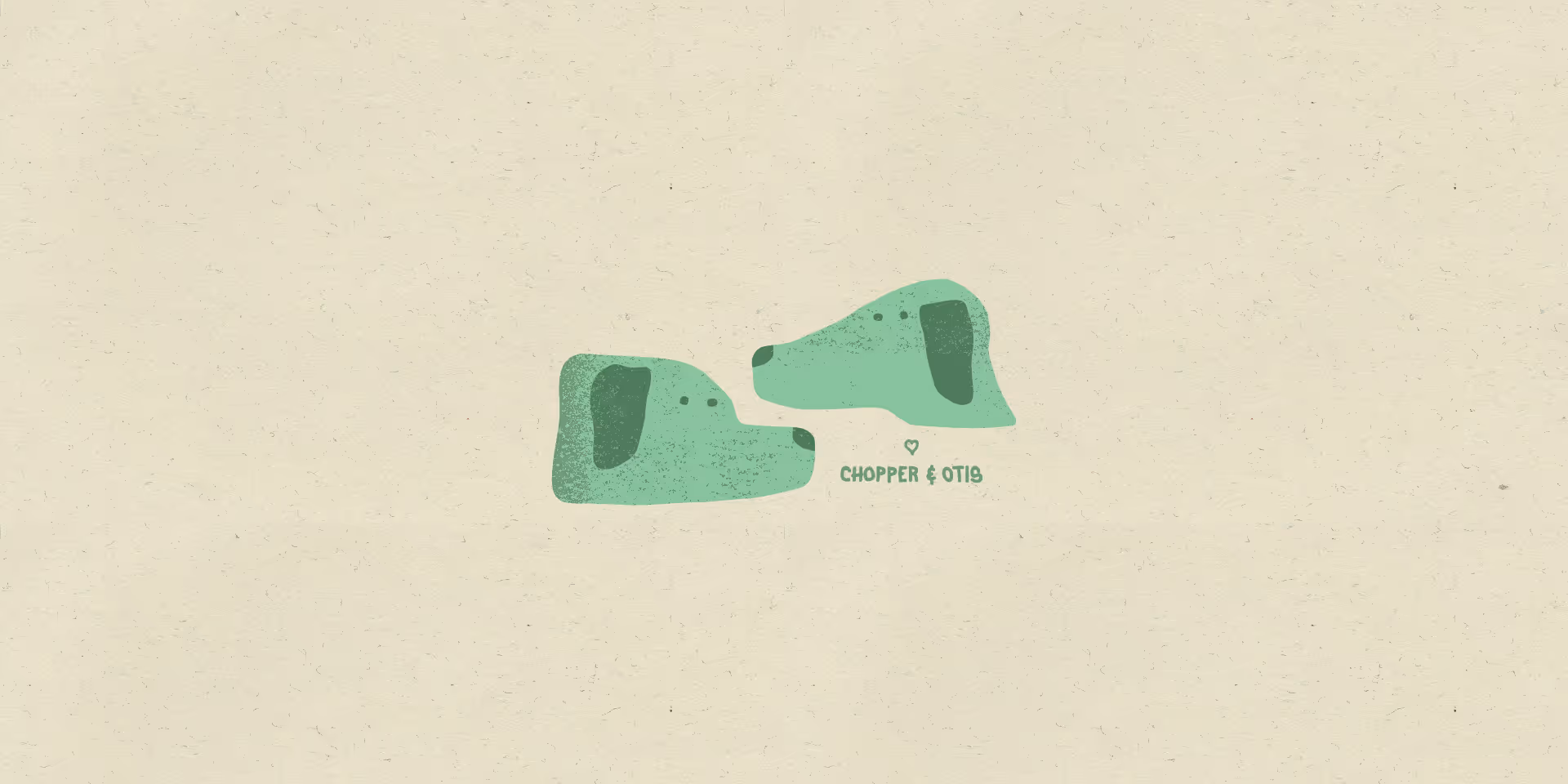 A graphic of 2 dogs 