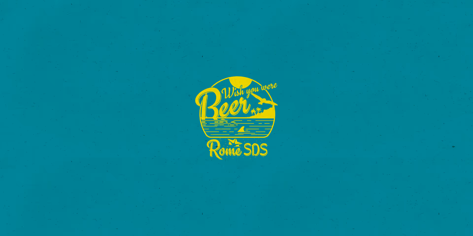 A graphic that reads "wish you were beer" 