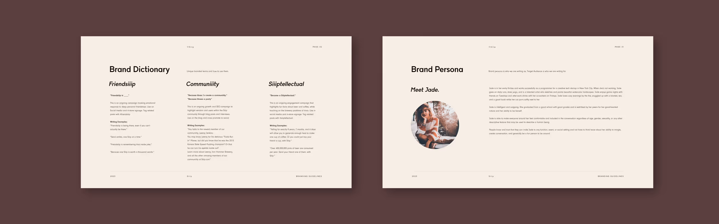 Some design inspirations for siiip including a brand dictionary 