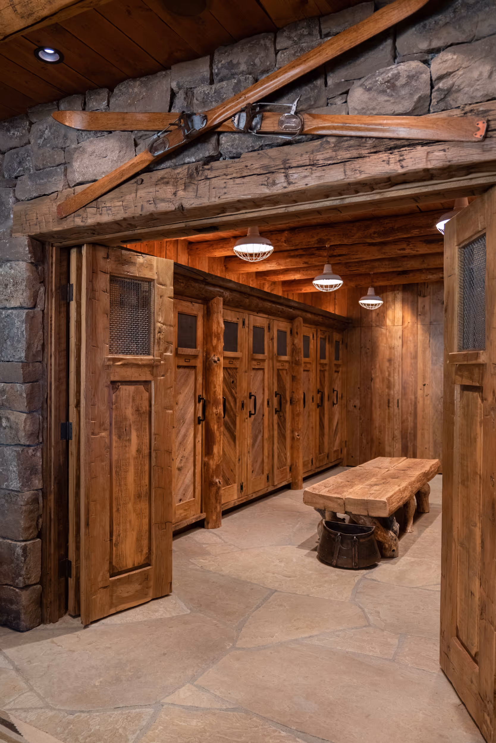 A peek into a ski room