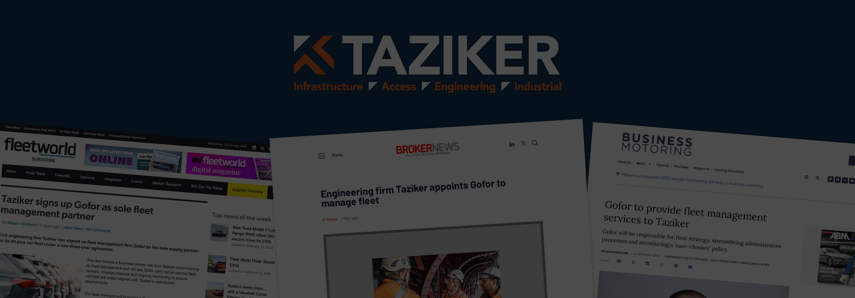 Gofor appointed Fleet Management Partner for Taziker