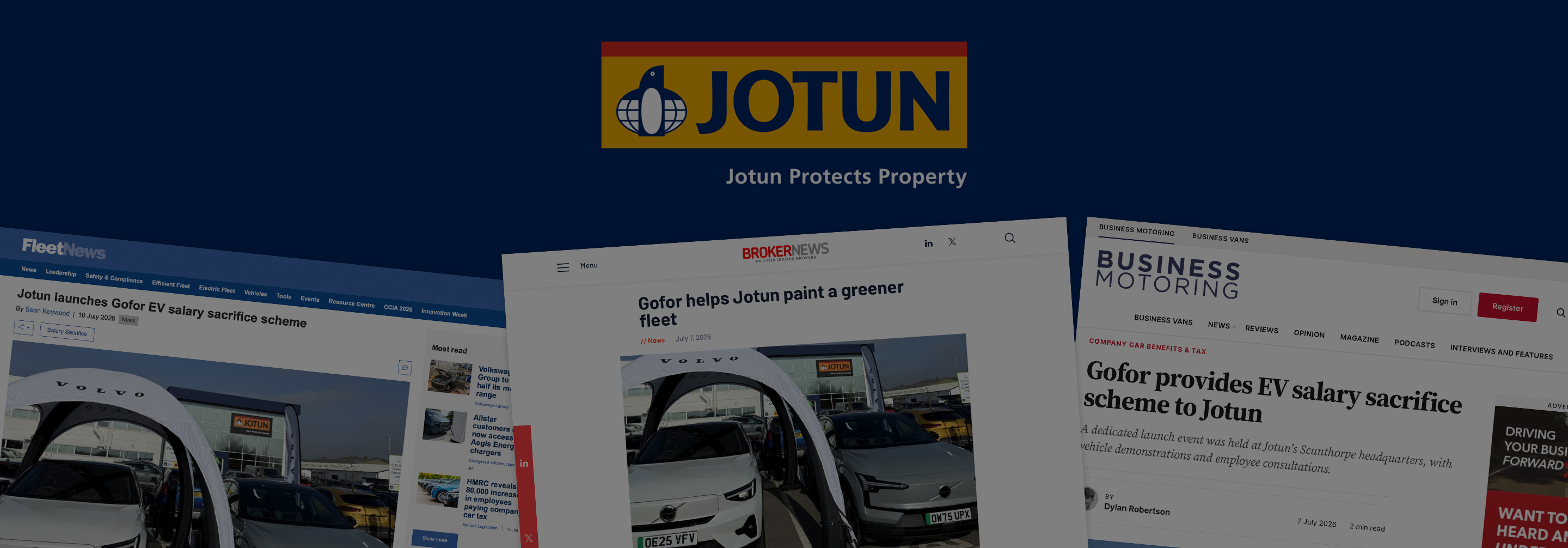 Jotun paints a greener future with EV salary sacrifice scheme from Gofor